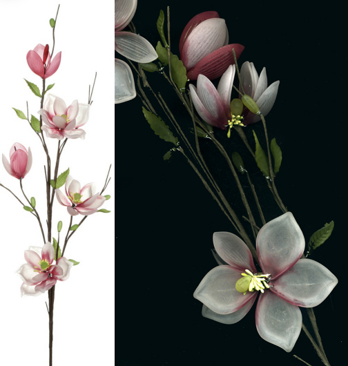 pink magnolia acrylic floral stem